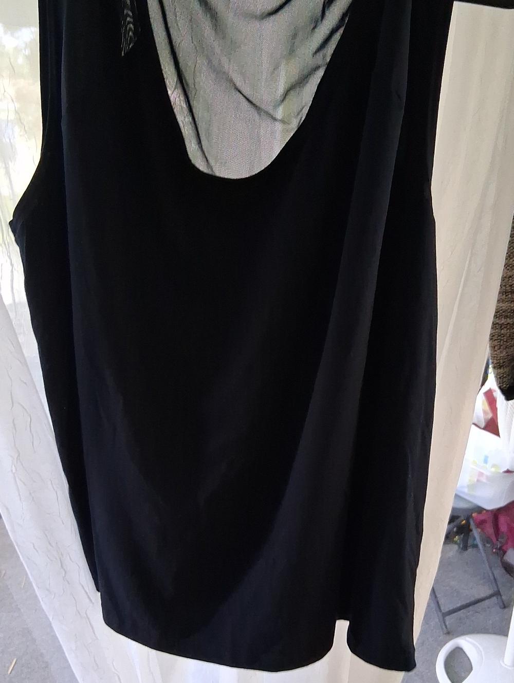 Source Unknown Black Scoop Neck Tank Top
